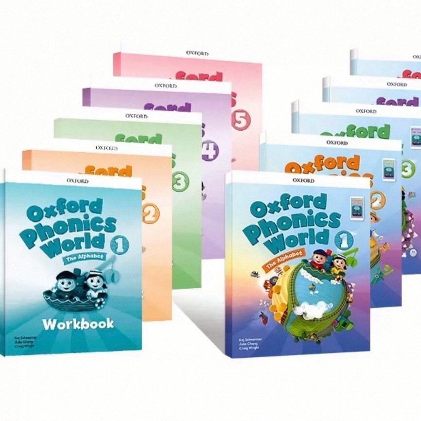 Oxford Phonics World ชุดครบ 5 ระดับ + Workbook | หนังสือโฟนิกส์ยอดนิยมระดับโลก ช่วยเด็กอ่านออกเสียงคล่อง