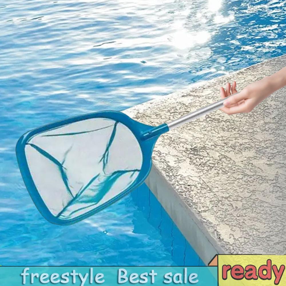 [freestyle01.th] สระว่ายน้ํา Skimmer Net พร้อมเสาโลหะ Leaf Rake Net Pool Cleaner