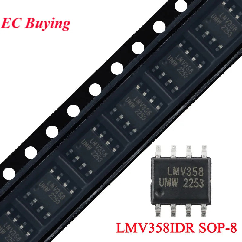 20 ชิ้น/10 ชิ้น LMV358 LMV358IDR SOP-8 รางไฟต่ําสองช่อง-to-Rail Operational เครื่องขยายเสียงชิป IC แ