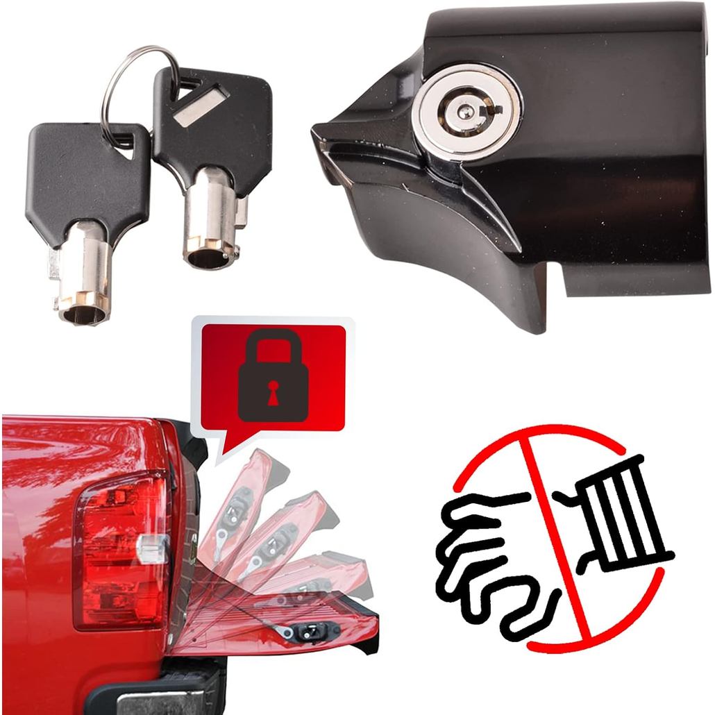 Tailgate Anti-Theft Lock Compatible for Toyota Tacoma 2016-2023 Truck Bed Tailgate Lock with Keys Ma