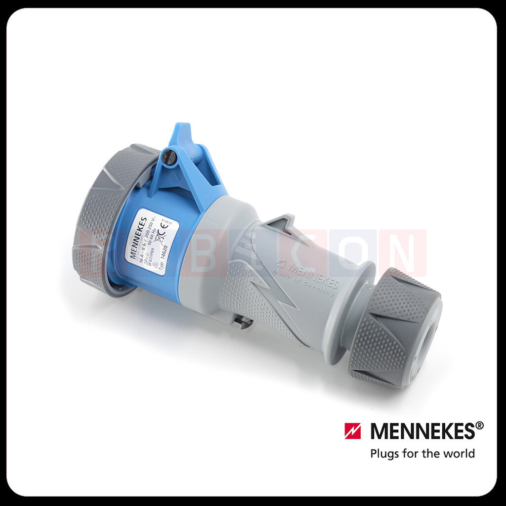 MENNEKES 14216 ปลั๊กตัวเมียกลางทาง (2P+E) 125A 230V IP67