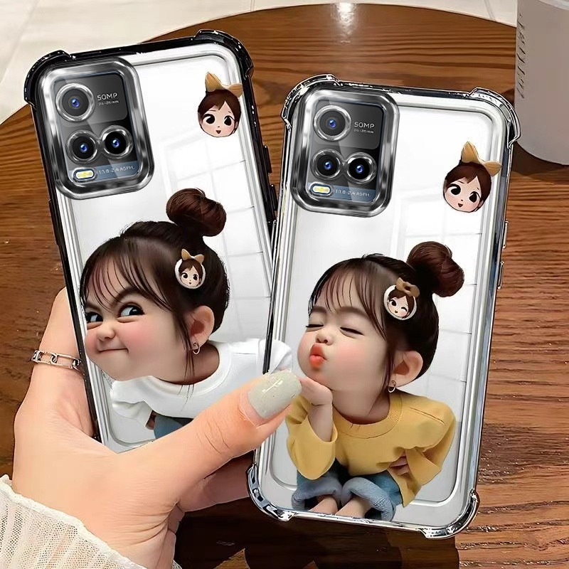 ปลอกสําหรับ VIVO Y21S = Y21T VIVO Y33S 4G VIVO Y33T VIVO Y21A = Y21G VIVO T1X 4G การ์ตูนคลุมทั้งหมด 