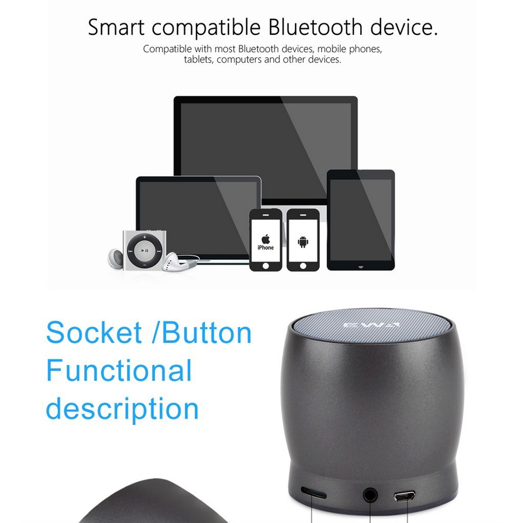 EWA A150 ลำโพงบลูทูธ พกพา เสียงดี เบสหนัก ของแท้100% พกพาสะดวก - รูปที่ 3