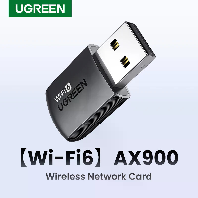 UGREEN อะแดปเตอร์ WiFi WiFi6 AX900 AX1800 5G & 2.4G Dual Band Dongle สําหรับ PC แล็ปท็อป Wifi เสาอาก