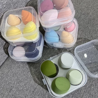 YTL พัฟฟองน้ำแต่งหน้า นุ่มพิเศษ สำหรับแต่งหน้าเปียกและแห้ง 1 กล่อง 4 ชิ้น