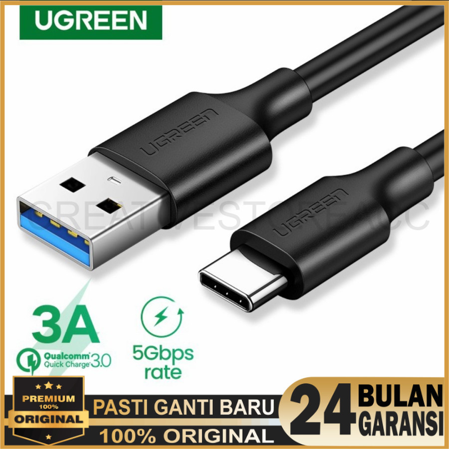 UGREEN USB 3.0 to Type C 3A Data Sync - สายชาร์จ Ugreen USB Type C