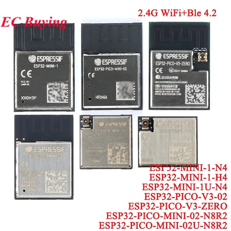 ESP32-PICO ESP32-PICO-V3-ZERO ESP32-PICO-MINI-02 02U ESP32-MINI-1U 1 N4 H4 N8R2 เครือข่าย 2.4G WiFi 
