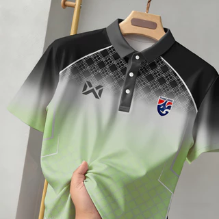 เสื้อโปโลชายสไตล์มัดย้อมไทย แห้งไว ระบายอากาศดี เหมาะสำหรับทุกคน