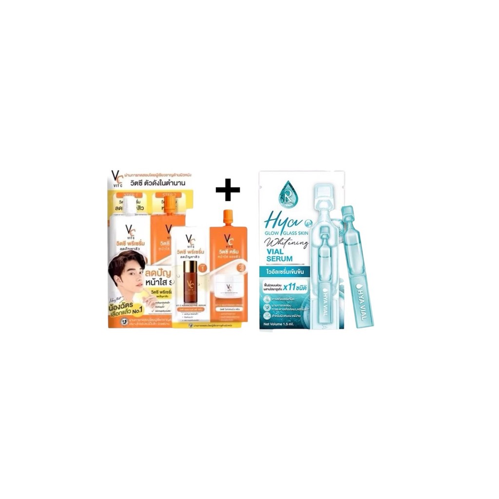 [ซื้อในไลฟ์ลด50%ของแท้] [ซื้อคู่] VC VIT C ซองคู่ + Hya ยกกล่อง