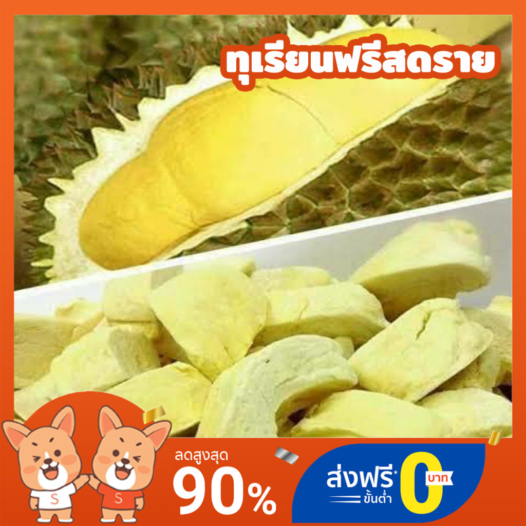 ทุเรียนหมอนทองฟรีดดรายอบกรอบเนื้อแน่น Durian Freeze dried​ (EA)