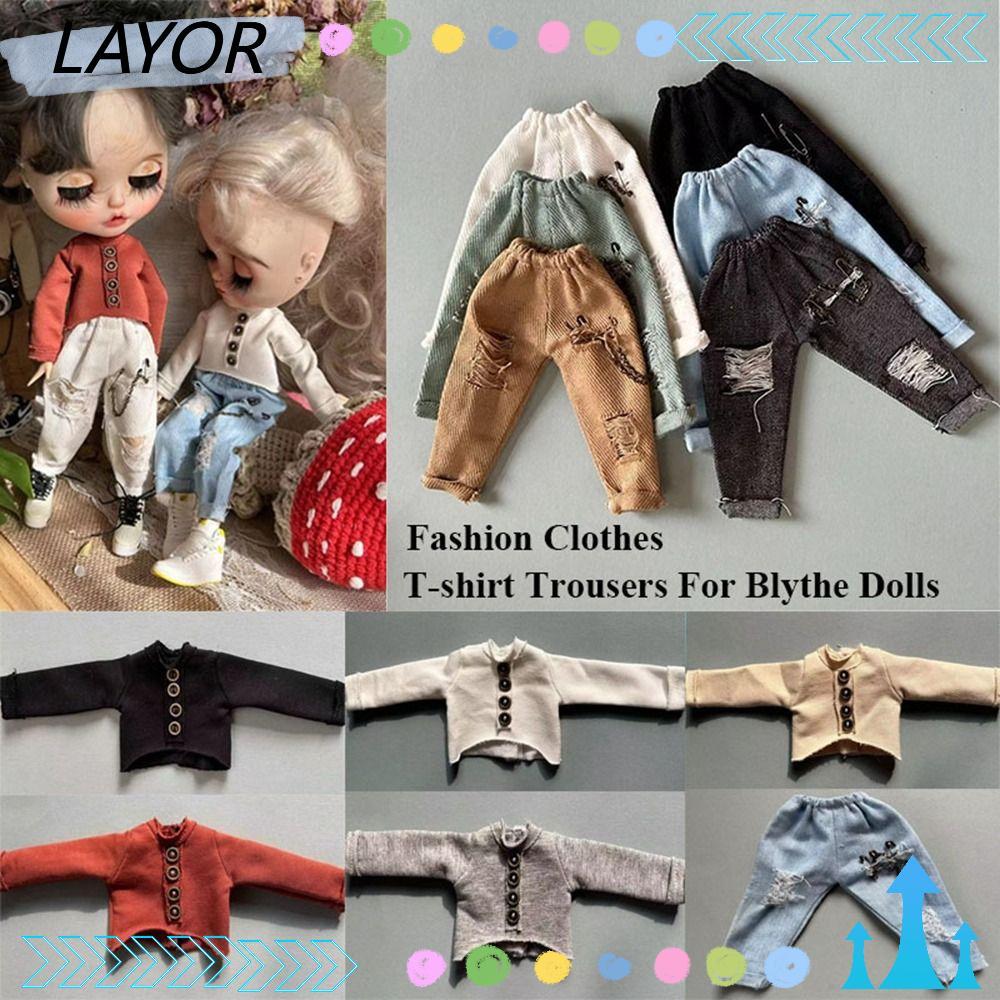 LAYOR Casual Top, DIY เสื้อยืดแฟชั่นกางเกง,น่ารัก Mini กางเกงทําด้วยผ้าขนสัตว์สําหรับตุ๊กตาบลายธ์สํา