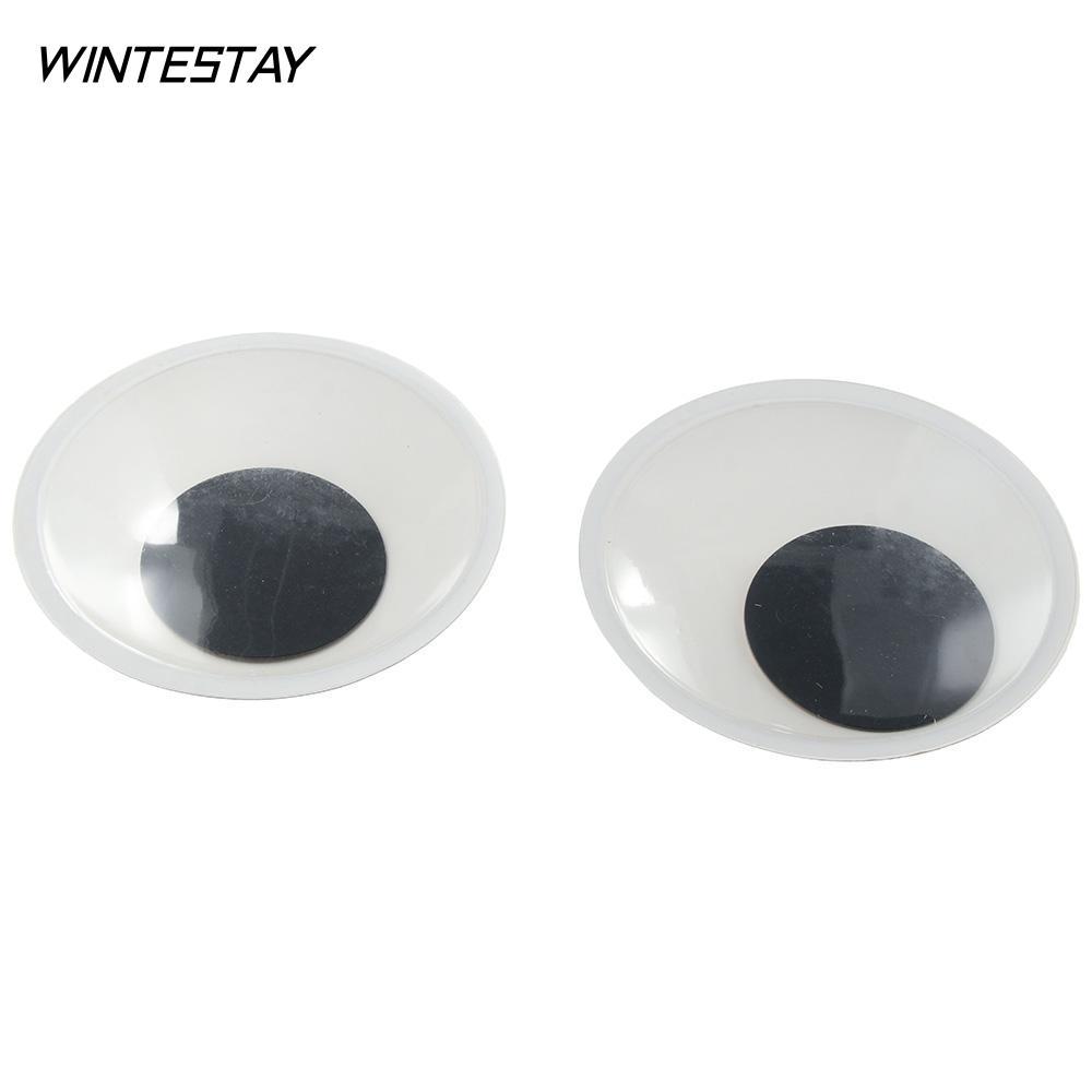 WINTESSAY 6PCS Giant Googly Eyes, 5.9 นิ้วสีดําสีขาว Googly Eyes, Googly Wiggle Eyes Self กาวยักษ์สี