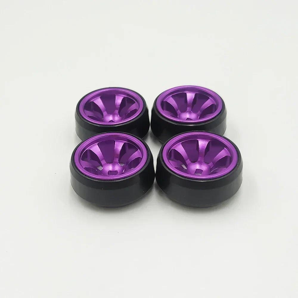 4PCS โลหะล้อ Hub Drift ยางสําหรับ Rc 1:28 Wltoys K989 K969 Mini-Q Mini-Z HGD1 DRZ XRX