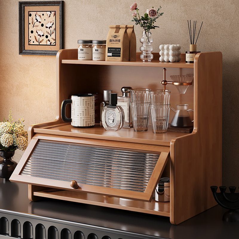 ชั้นวางของบนเดสก์ท็อป ชั้นวางของบนเดสก์ท็อปสำหรับห้องนั่งเล่นและห้องครัว ตู้กันฝุ่นสำหรับแก้วน้ำ