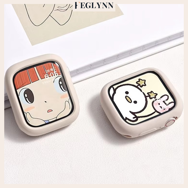 ฝาป้องกันหน้าจอซิลิโคนอ่อน for Apple Watch Ultra/SE 3 2 IWatch Series 11 10 9 8 7 6 5 4 3 2 1 49 46 45 44 42 41 40 38mm