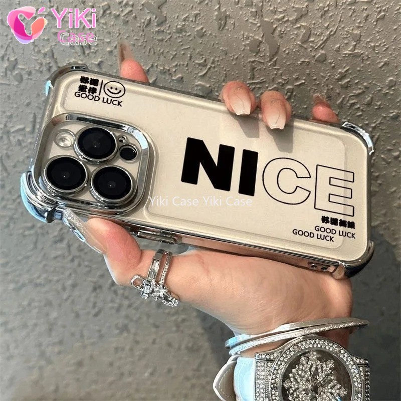 สําหรับ Poco X3 NFC X5 X6 X7 Pro F3 F5 F6 M6 Hello Nice Word Electroplate กันกระแทกเคสโทรศัพท์ใสสําห