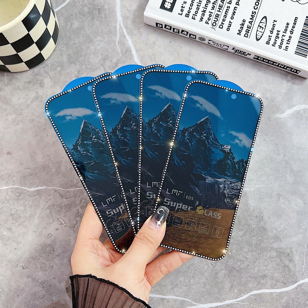 Flash Diamond Film Crystal Film iPhone Phone Film เหมาะสําหรับ iPhone 17 Pro Max Air 16 Pro Max 15 P