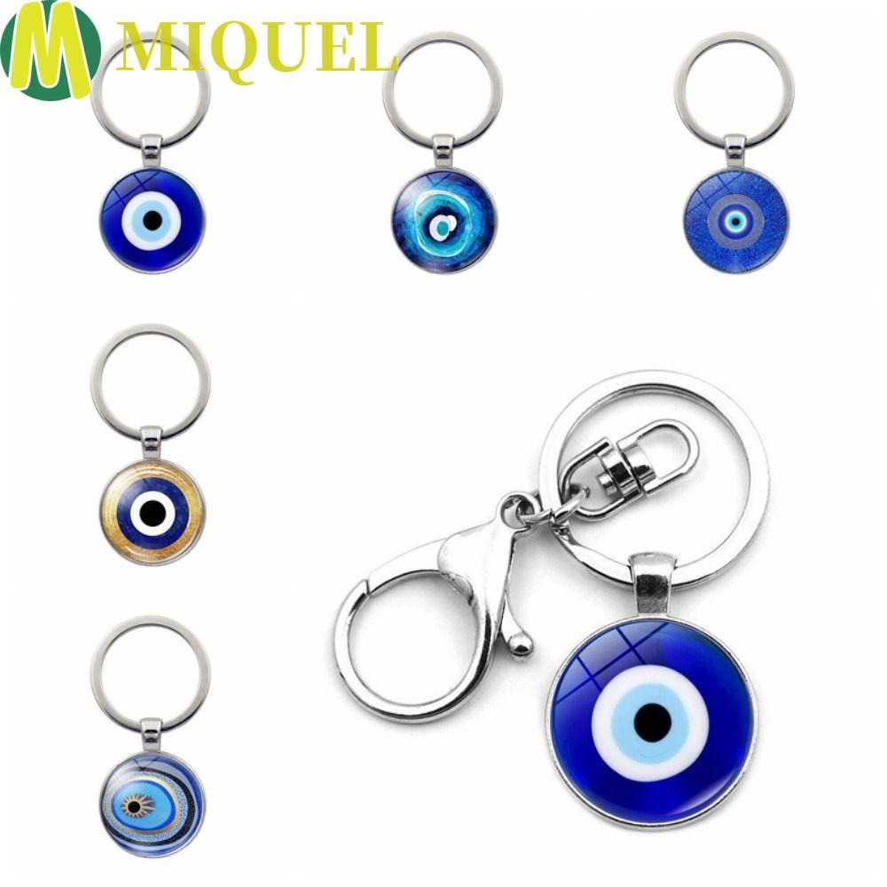 MIQUELZA Blue Evil Eye จี้, ตุรกี Lucky Evil Eye พวงกุญแจ, Evil Eye พวงกุญแจลูกปัดสีฟ้า Evil Eye อิน
