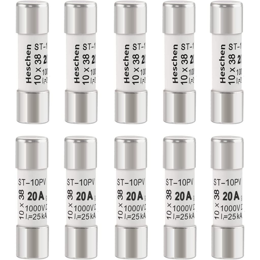 Heschen พลังงานแสงอาทิตย์ DC1000V PV ฟิวส์, ฟิวส์โซลาร์เซลล์, gPV Type Fuse Link, ST-10PV, 10 * 38 ม