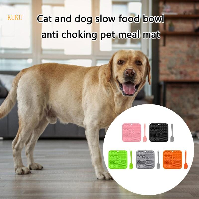 KU* Cats Dog Slow Eating Pad สําหรับสัตว์ Enrichment Treat Dispensing Mat