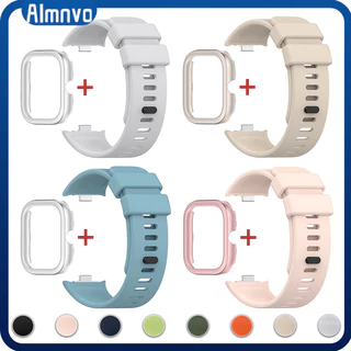 กรณีคอมพิวเตอร์กลวงสายรัดซิลิโคนสำหรับนาฬิกา for Smartwatch Redmi Watch 6 5 4 สายรัดยางป้องกันหน้าจอสำหรับนาฬิกา