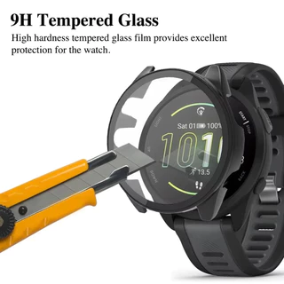 กรณีพีซีแก้วนิรภัยสำหรับ for Smartwatch Garmin Forerunner 165/165 เพลงป้องกัน Gores อุปกรณ์ปกหน้าจอ