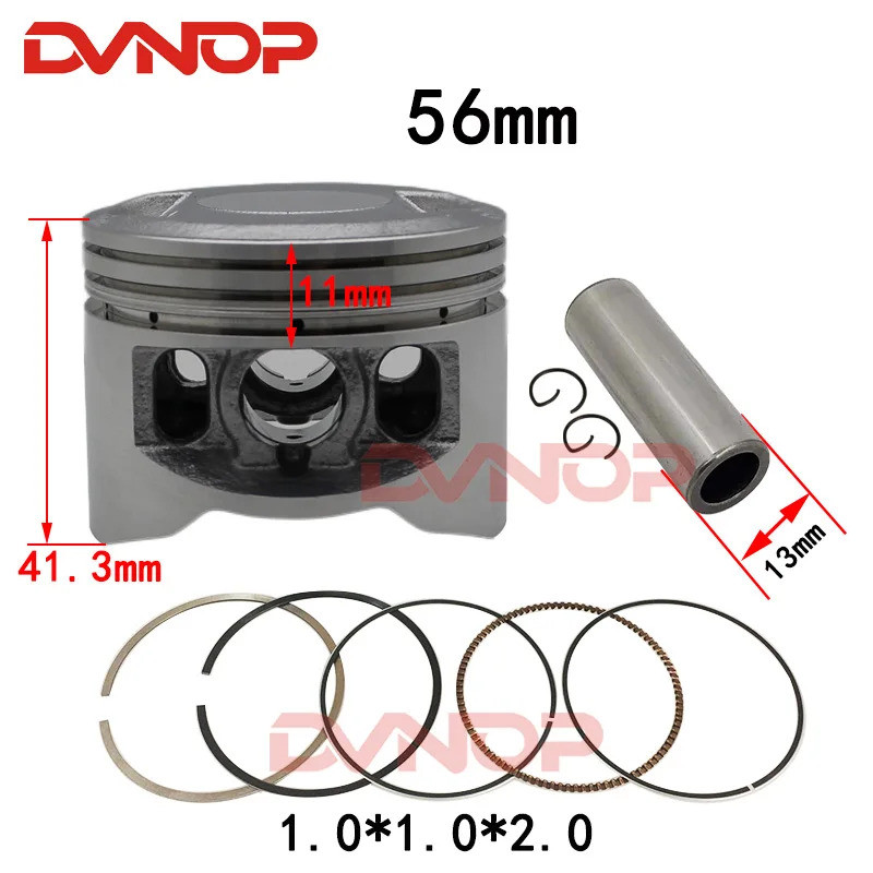 YX 56 มม.ลูกสูบชุดสําหรับ YX140 YinXiang 140cc แนวนอนเครื่องยนต์ Dirt Pit จักรยาน Atv Quad อะไหล่ 13 มม.