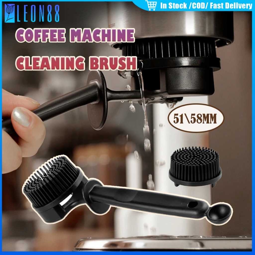 ของมาใหม่！ขนาด51/58MM แปรงล้างหัวชงกาแฟ Coffee Brush ทำจากซิลิโคน แปรงทำความสะอาดกึ่งอัตโนมัติ อุปกรณ์เสริม