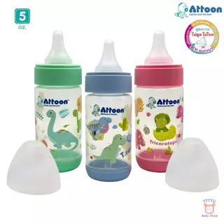 Attoon ขวดนมคอแคบ 5 ,8 ออนซ์ แพ็ค 3 ขวด พร้อมจุกไม่ดูดไม่ไหล รุ่น Color Slim TTTYU Baby Shop
