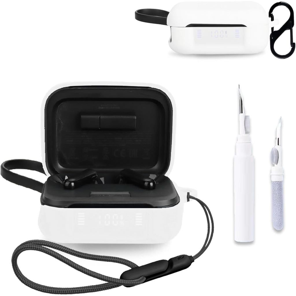 สําหรับ Anker Soundcore P41i กรณี,NOUKAJU หูฟังฝาครอบป้องกัน (พร้อมคาราบิเนอร์ + เชือกเส้นเล็ก + ปาก