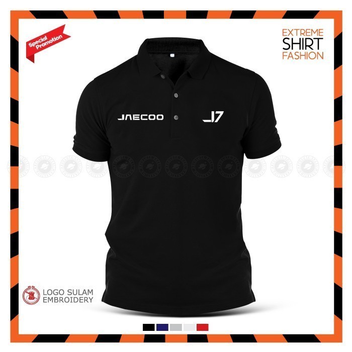 Polo Tee Shirt Cotton Jaecoo J7 EV Electric Car Vehicle Baju T-Shirt Murah Lelaki Men Logo Sulam