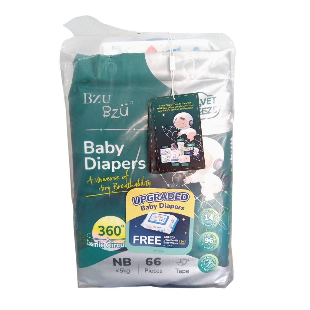 BZUBZU VELVET BREEZE BABY DIAPER - NB