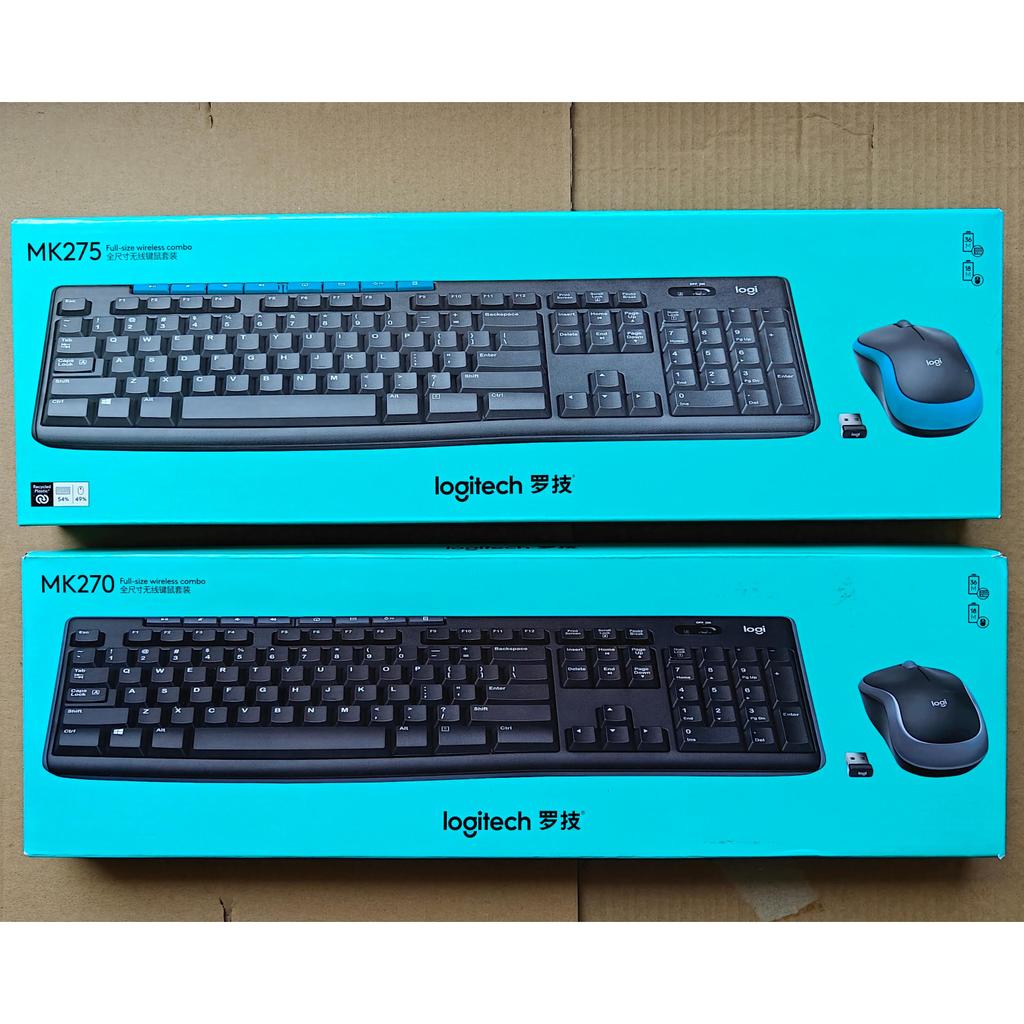 ชุดคีย์บอร์ดเมาส์ Logitech mk270 MK275 สํานักงานไร้สายของแท้อย่างเป็นทางการใหม่เอี่ยม