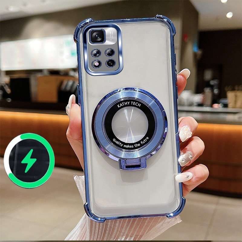 เหมาะสําหรับ Redmi 10 4G 10 Prime เคสโทรศัพท์สี่มุม anti drop CD ที่วางโทรศัพท์โปร่งใส soft shell 02