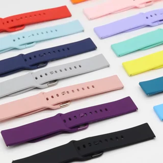 สายยางซิลิโคน 20 22มม for Redmi Watch 5 Active Lite/Samsung Galaxy Watch/Huawei/Aolon/Garmin/Itel Watch/Amazfit Bip 6