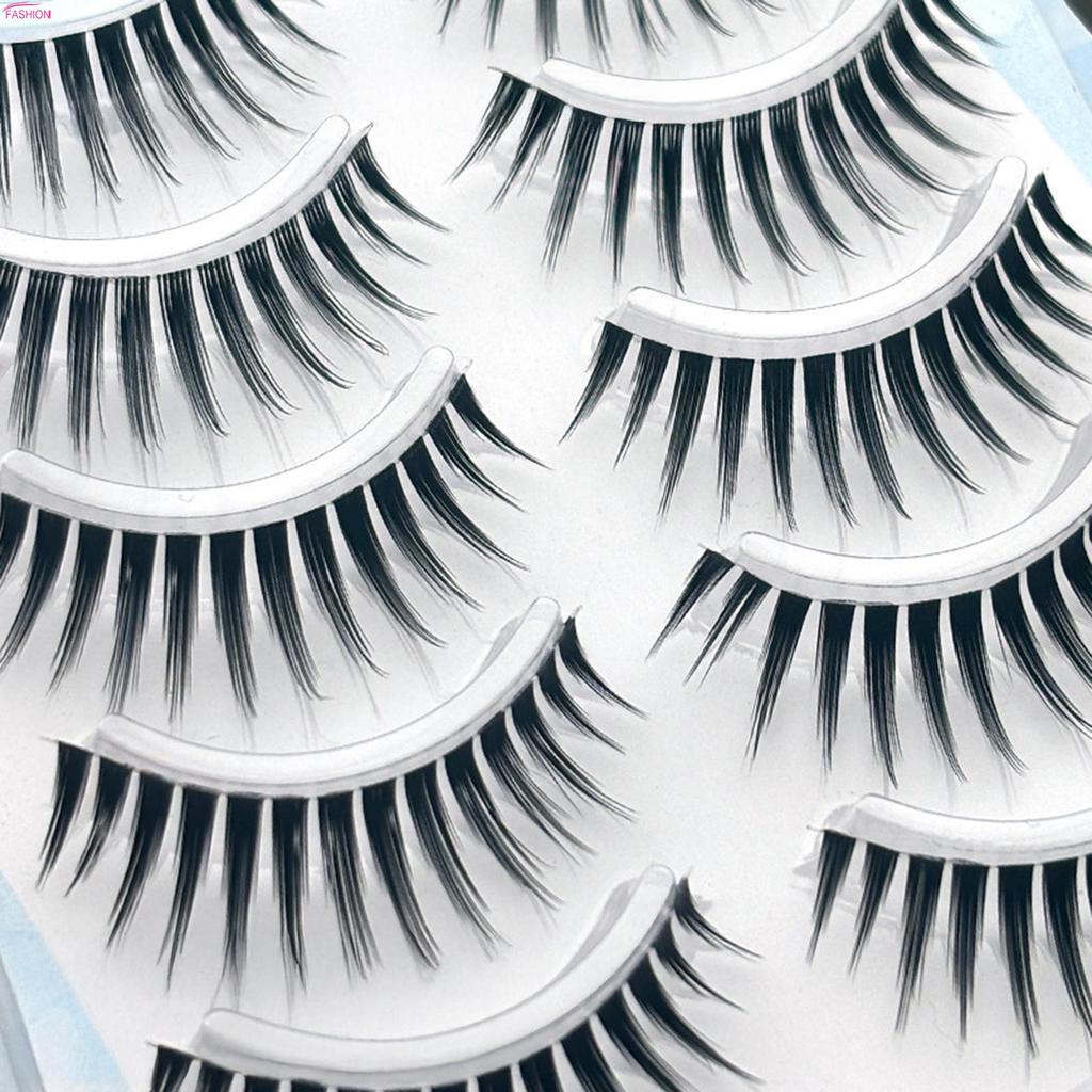 9-14 มม.แถบ Wispy ปลอม Lashes DIY คอสเพลย์ Wispy Strip Eyelashes สําหรับ Enlarging Your Eyes ธรรมชาติ
