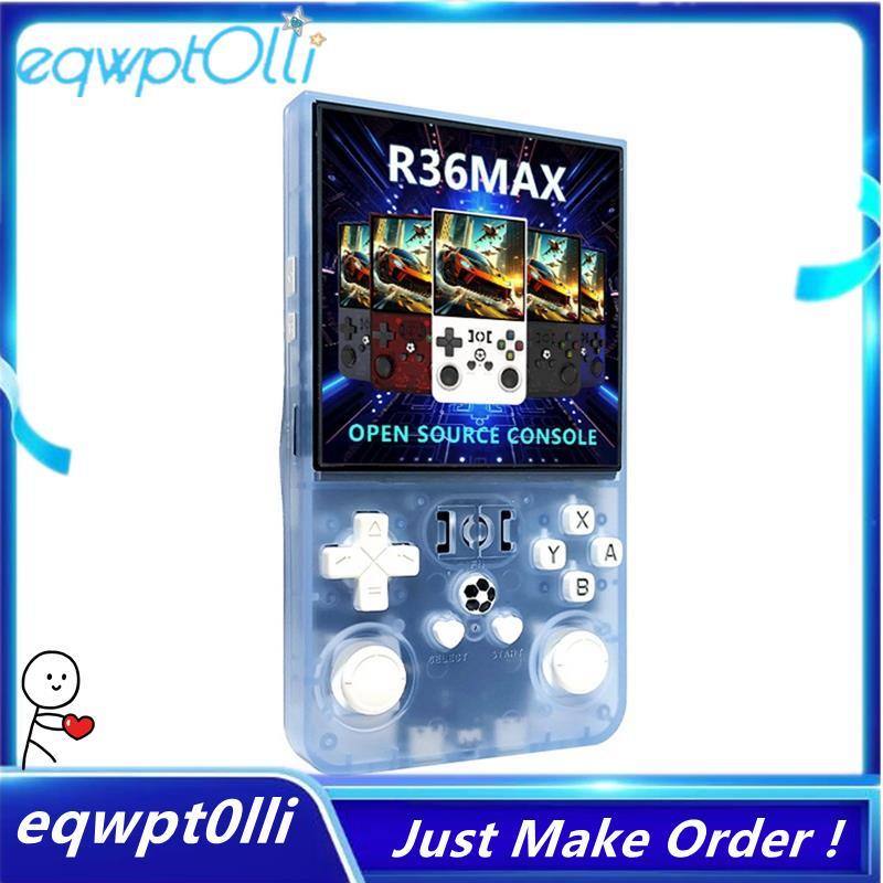 ^eQQ^R36Max 4 นิ้วคอนโซลเกมมือถือ Retro RK3326 ชิป 128G เครื่องเล่นวิดีโอกระเป๋าแบบพกพารองรับ 30 + E