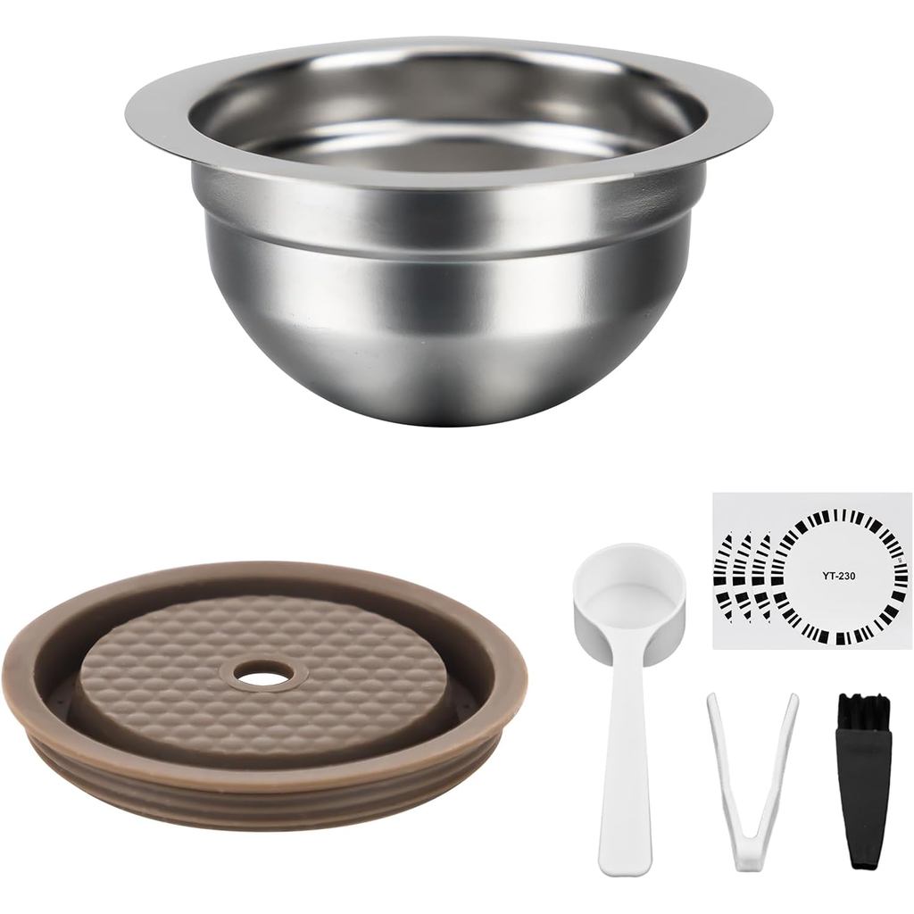 Reusable Capsules Compatible with Nespresso Vertuo Next/Vertuo POP, Stainless Steel Refillable Pods 