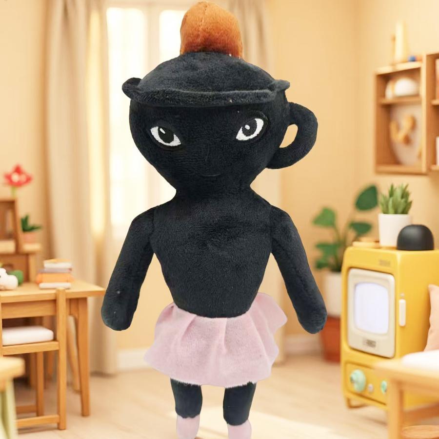 Tung Tung Sahur สีดํา Caulina ตุ๊กตาอิตาลี Brainrot ของเล่นตุ๊กตา Tung Tung Sahur สาวเด็กคริสต์มาส l