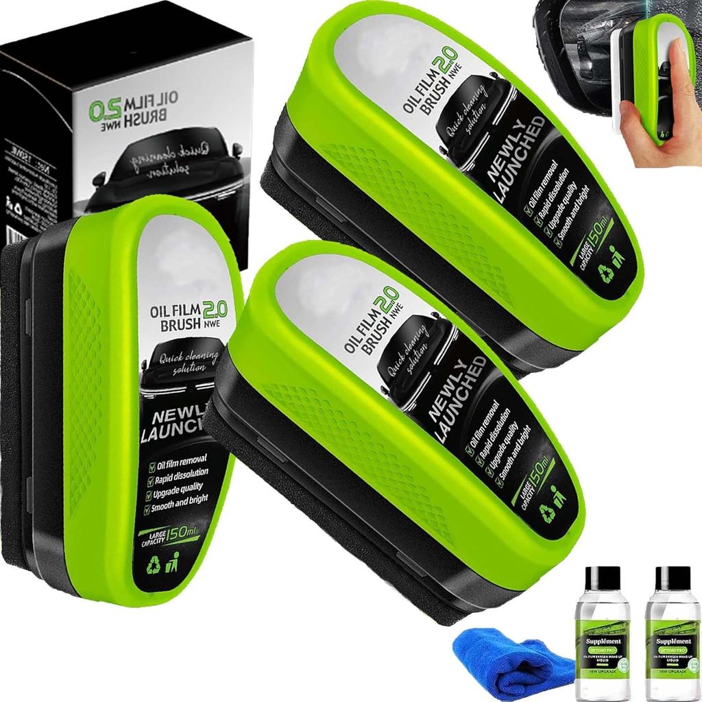 Peshoriadm Glass Cleaner Brush,Peshoriadm Automotive Glass Cleaner,Petition Automotive Oil Film Clea