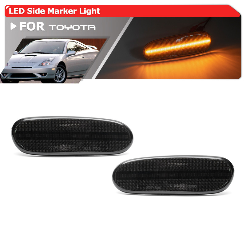 Euro-สไตล์รมควันด้านหน้า Amber Led Fender Side Marker Light สําหรับ Toyota Celica ZST230 T230 Supra 