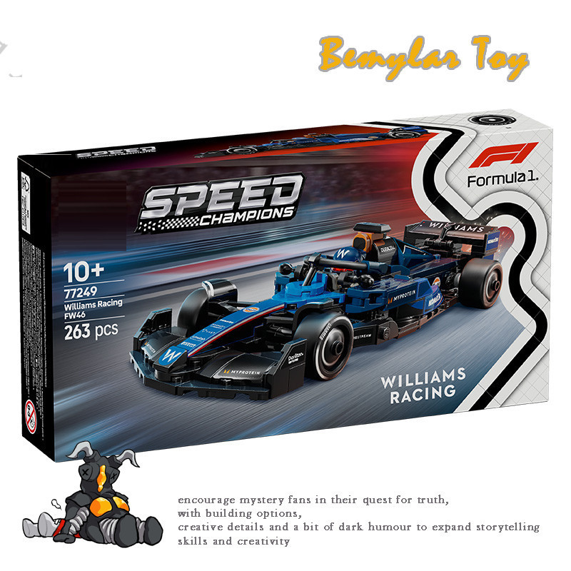 Bemular Hobby BM1X ใช้งานร่วมกับ Speed Champions Williams Racing FW46 F1 Race Car 77249 Building blo