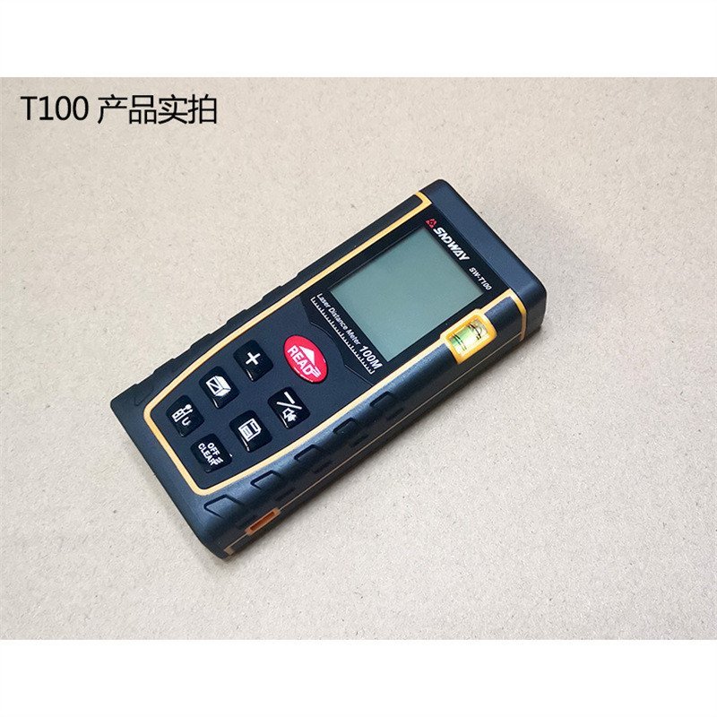 120m SNDWAY SNDWAYเลเซอร์ไม้บรรทัดอิเล็กทรอนิกส์เรนจ์ไฟเลเซอร์ไม้บรรทัดอินฟราเรด 50Mภาษาอังกฤษเรนจ์ไ