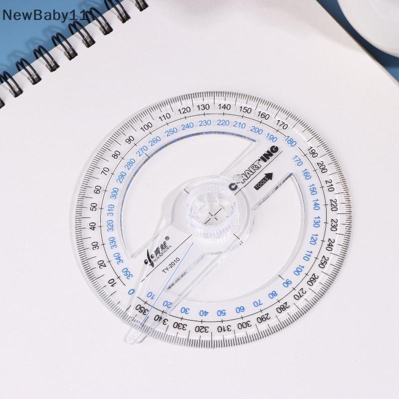 NY 1/3/5 ชิ้นไม้โปรแทรกเตอร์เครื่องมือวัดวงกลมไม้โปรแทรกเตอร์เครื่องมือร่าง 360 องศาคณิตศาสตร์เรขาคณ