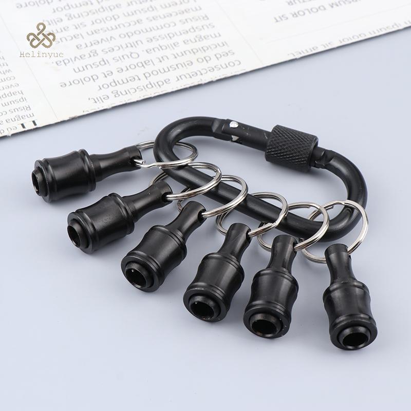 HELINYUE 6 ชิ้น/เซ็ต Bit Holder 1/4 นิ้ว Hex ไขควง Bits Holder Extension Bar พวงกุญแจอะแดปเตอร์เจาะ 
