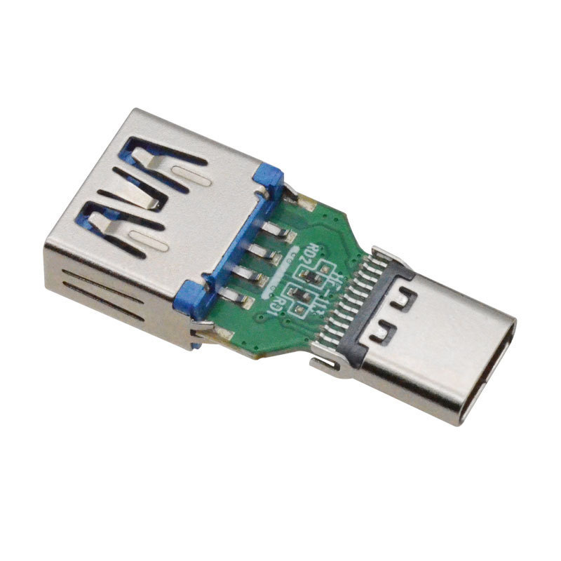 Usb usb3.0 Female to type-c24p ความยาวหญิง 30.0MM Two-in-One พร้อมแผ่น Dual 5.1K อะแดปเตอร์ความต้านท