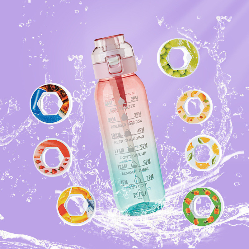 1000ml ขวดน้ำ Air Up ขนาด ขวดน้ำปรุงรสกลิ่นผลไม้ เปลี่ยนกลิ่นได้ด้วยวงหอมเกรดอาหาร วัสดุ Tritan ปลอดภัย BPA Free