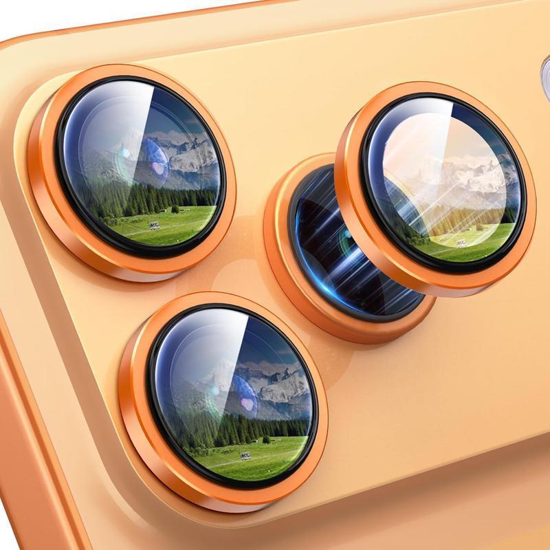 【มีให้เลือก 11 สี】 ฟิล์มกันรอยเลนส์กล้อง ความแข็ง 9H กันรอยขีดข่วน  iPhone 17 Pro, 17 Pro Max, 17 Air และ 17
