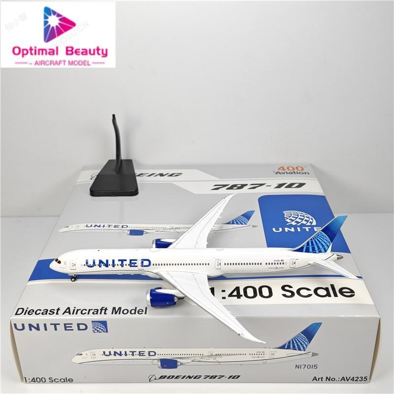 การบิน 1: 400 United Airlines B787-10 N17015 รุ่นโลหะผสม Landing Rack ถอดออกได้