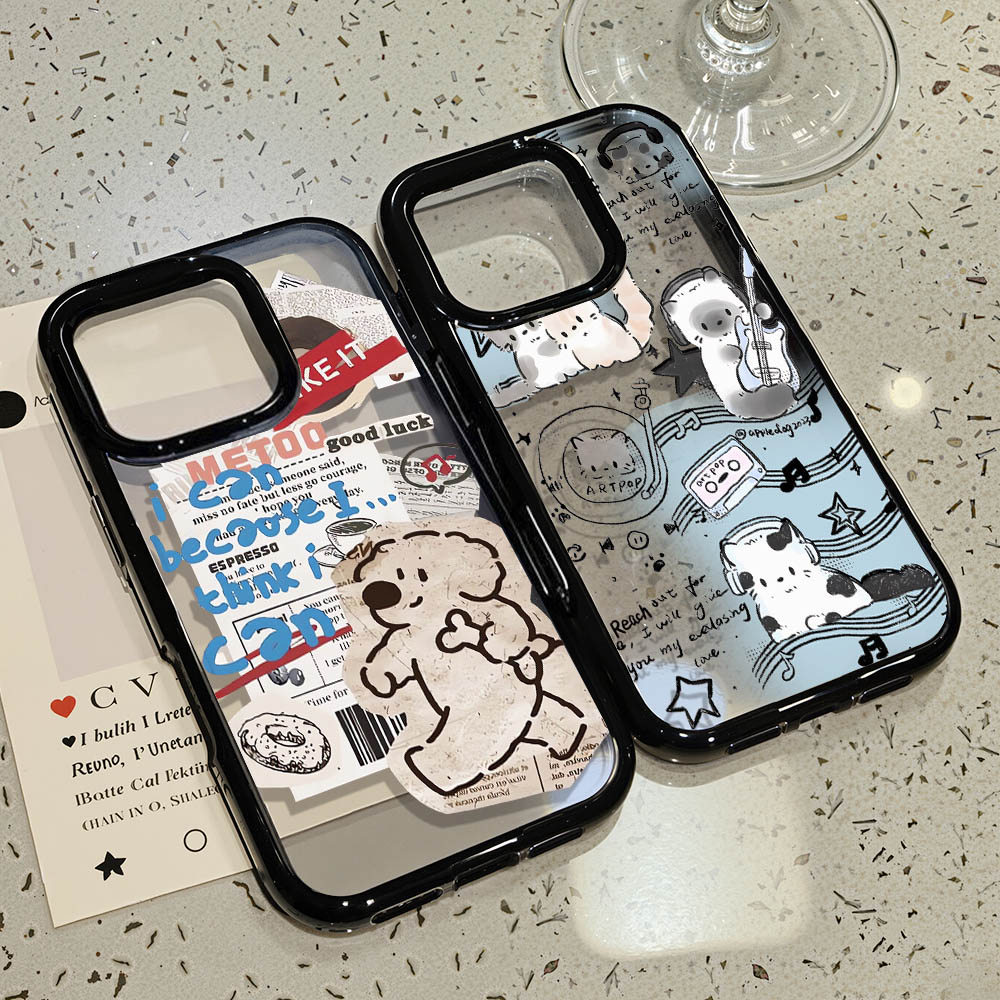 เคสโทรศัพท์ for iPhone 13 11 15 16 Pro Max 17 Case iPhone 11 12 14 15 Pro Max 17 Pro Max 2 in 1 อะคริลิค Acrylic น่ารัก